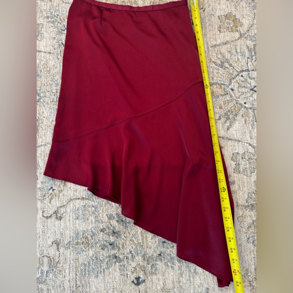Banana Republic Deep Red Asymmetrical Skirt - Picture 4 of 9